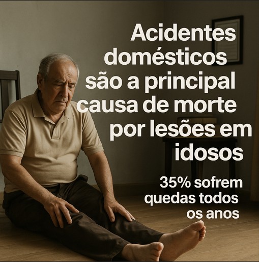 Acidentes domésticos são a principal causa de morte por lesões em pessoas acima dos 65 anos